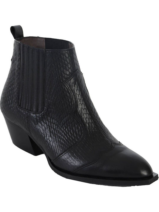 Χανιωτακης Women's Leather Boots Black