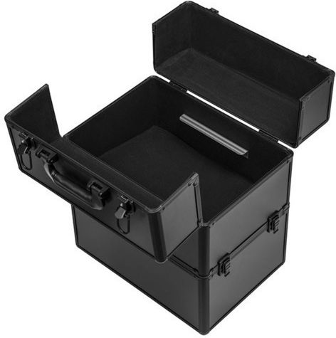 UpLac Metallic Cosmetic Case Black H25xW35xD41cm