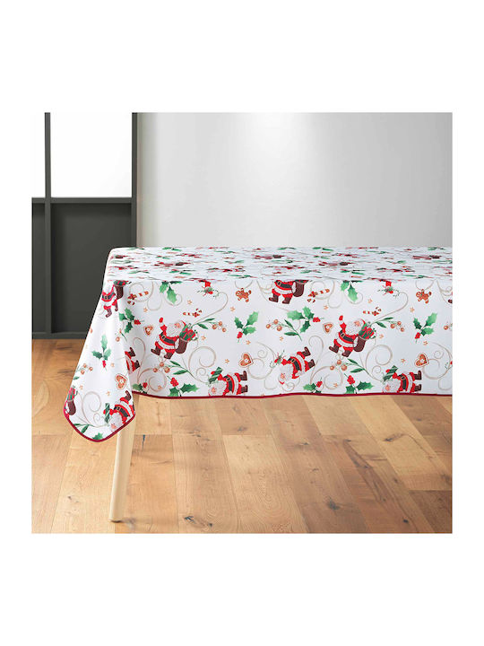 Spitishop Weihnachts- Geflochtenes Tischtuch Stoff Weiß B300xL150cm. 1Stück