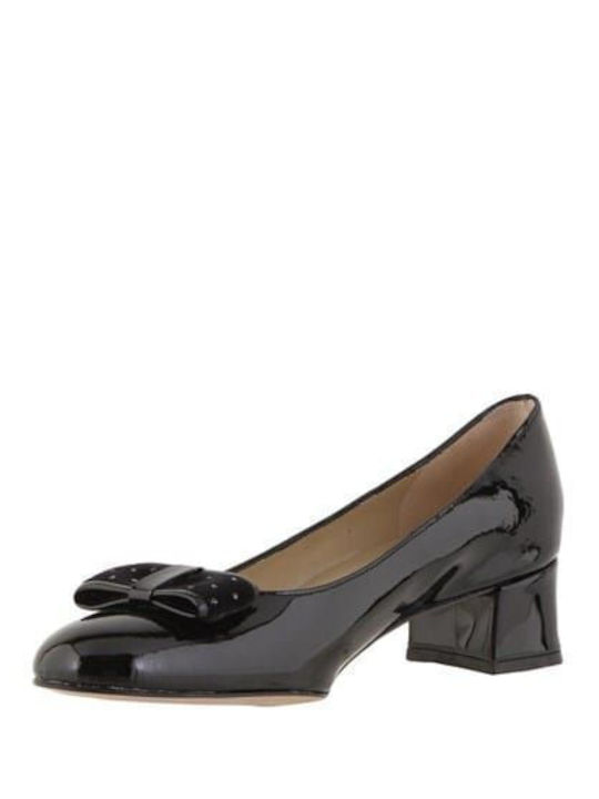 Patent Leather Black Low Heels