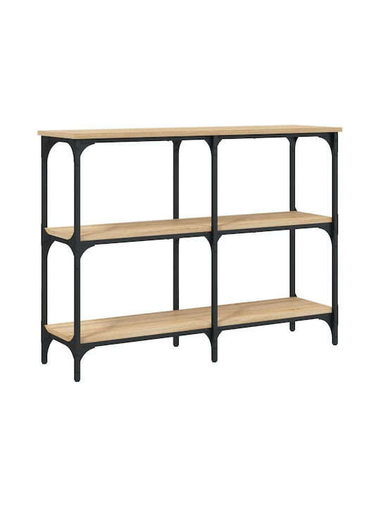 Console Table Wood & Metal Sonoma Δρυς L100xW29xH75cm