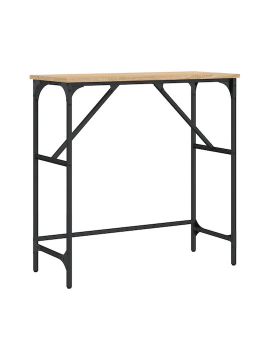 Console Table Wood & Metal Sonoma Δρυς L75xW32xH75cm