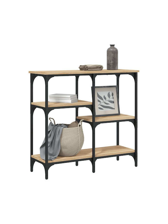 Console Table Wood & Metal Sonoma Oak L80xW29xH75cm