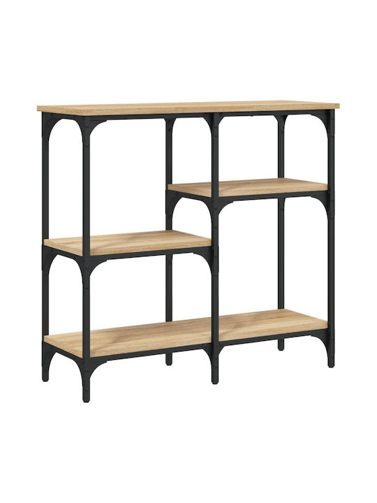 Console Table Wood & Metal Sonoma Oak L80xW29xH75cm