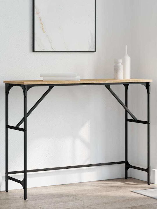 Console Table Wood & Metal Sonoma Δρυς L100xW32xH75cm