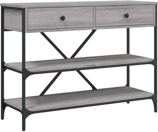 Console Table Wood & Metal Γκρι Sonoma L100xW34.5xH75cm