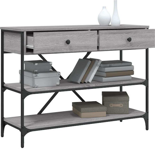 Console Table Wood & Metal Γκρι Sonoma L100xW34.5xH75cm