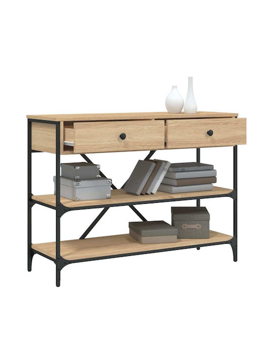 Конзолна маса от Дърво & Метал Oak Sonoma Д100xШ34.5xВ75cm
