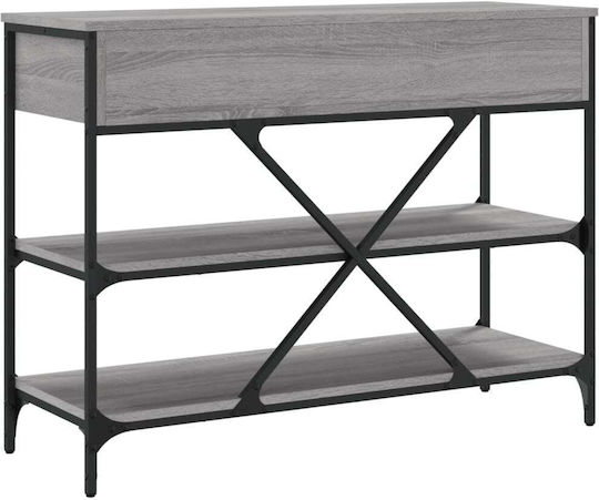 Console Table Wood & Metal Γκρι Sonoma L100xW34.5xH75cm