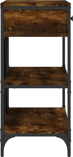 Console Table Wood & Metal Καπνιστή Δρυς L100xW34.5xH75cm