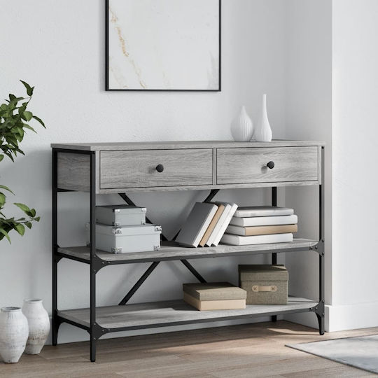 Console Table Wood & Metal Γκρι Sonoma L100xW34.5xH75cm