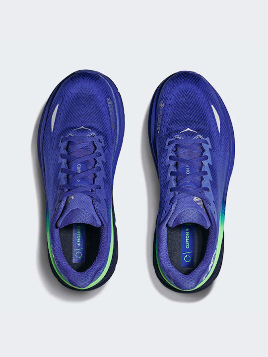 Clifton 9 Gtx Sport Shoes Running Blue Waterproof with Gore-Tex Membrane