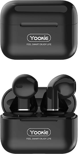 Yookie YKS22 In-ear Bluetooth Handsfree Căști cu Carcasă de Încărcare Alb