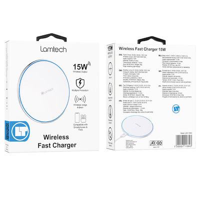 Lamtech Wireless Charger (Qi Pad) 15W (LAM113843)