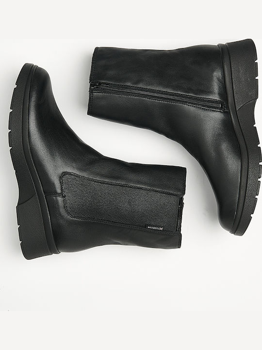 Ghete dama din piele Ankle Boots Negru