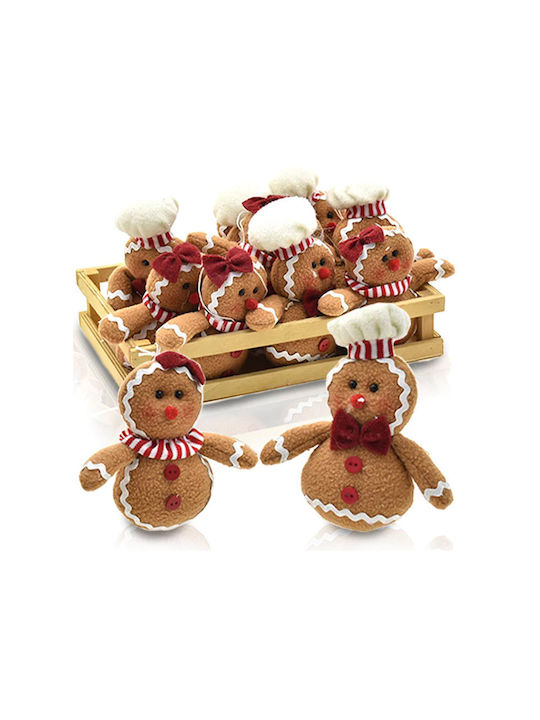 Bakaji Christmas Plush Figure Candy Brown Height 26cm 12pcs