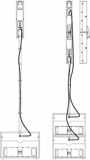 FBT Vertus CS-1000 41021 Σετ με Αυτοενισχυόμενα Ηχείο PA 1000W με Woofer 12" 37.7x45x56.5εκ.