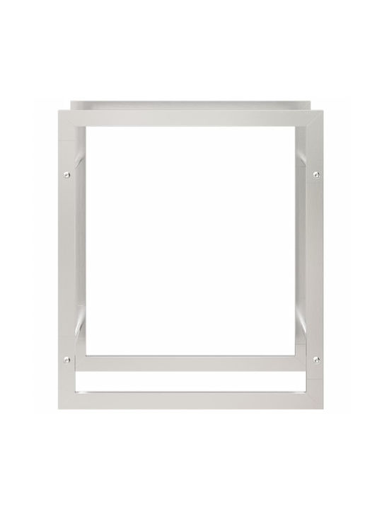 vidaXL Brennholz Inox Regal Holzlagerung 50x28x56cm
