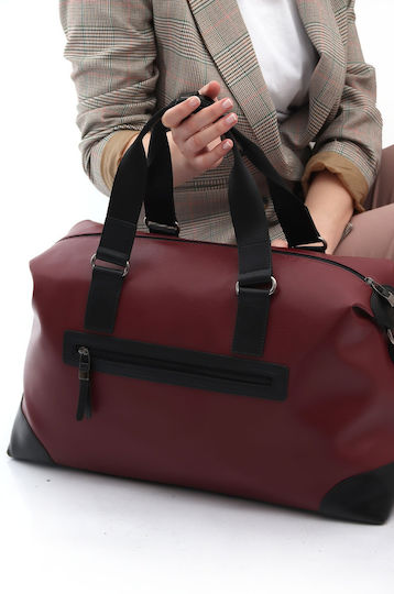 Silver & Polo Sack Voyage Burgundy made of Artificial Leather L60cm