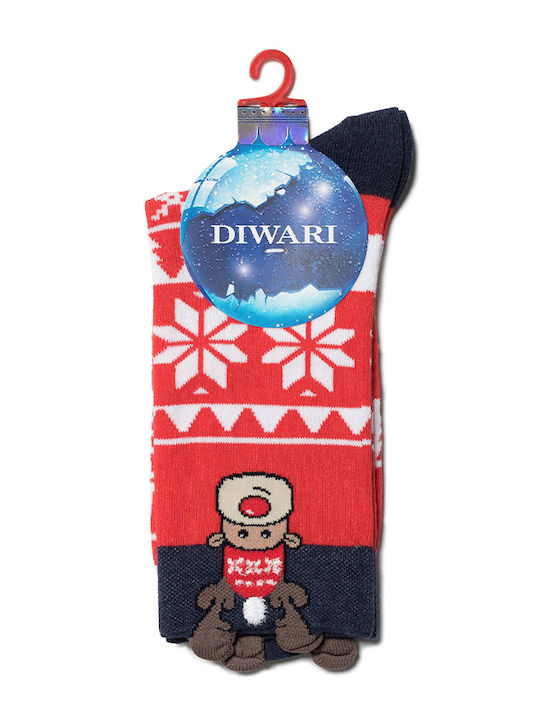 Conte Elegant Women's Christmas Socks Red Conte Elegant Women's Christmas Socks Red