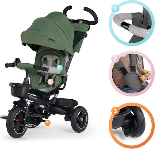 Kinderkraft Spinstep Pliabil Și Triciclete Pentru Copii 5 În 1 Pentru 9 Luni Roz