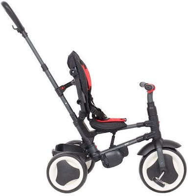 Q Play Rito Rubber Kids Tricycle With Sunshade & Push Handle Black