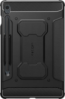 Spigen Flip Cover Silicone / Plastic Durable Black (Galaxy Tab S9) ACS06857