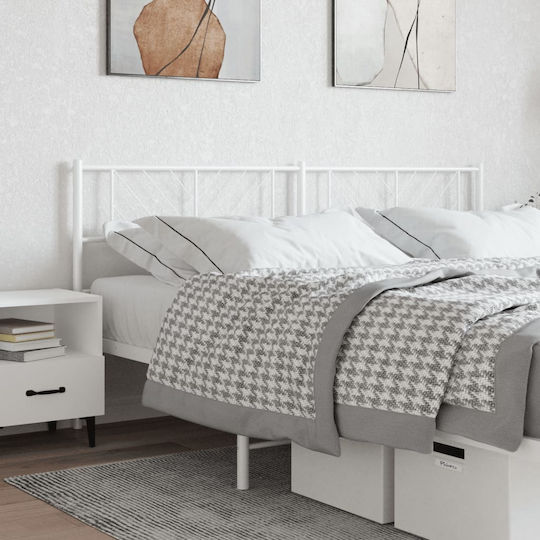 vidaXL Metallic White Bed Headboard 198x90cm