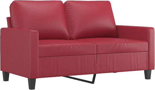 Living Room Furniture Set 3-Seater & 2-Seater & Armchair & Stool Red
