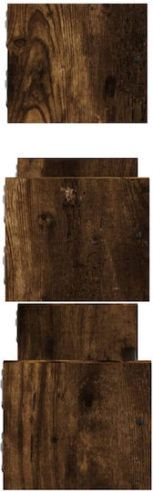 Wandregale Räuchereiche 3Stücke 40x16x14cm