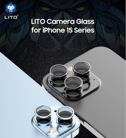 Lito S+ Kameraschutz Gehärtetes Glas Blue für das iPhone 15 Pro / 15 Pro Max