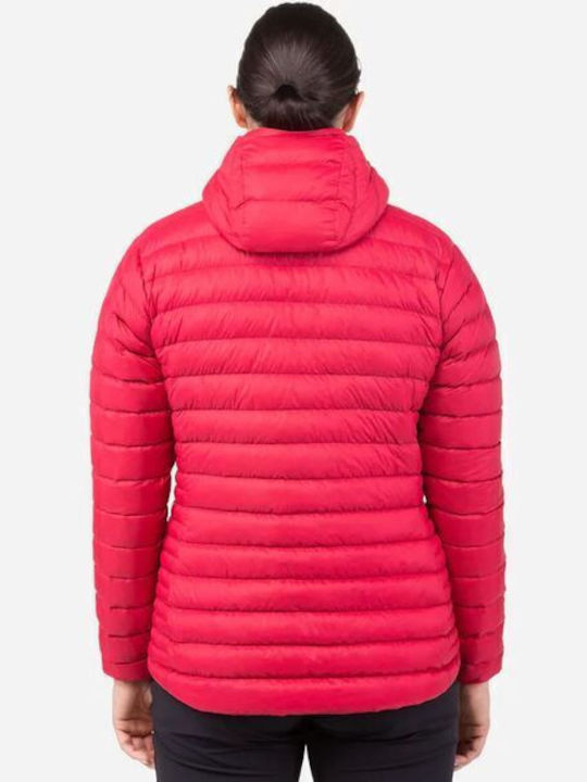 Mountain Equipment Women's Short Puffer Jacket for Winter with Hood Capsicum Red