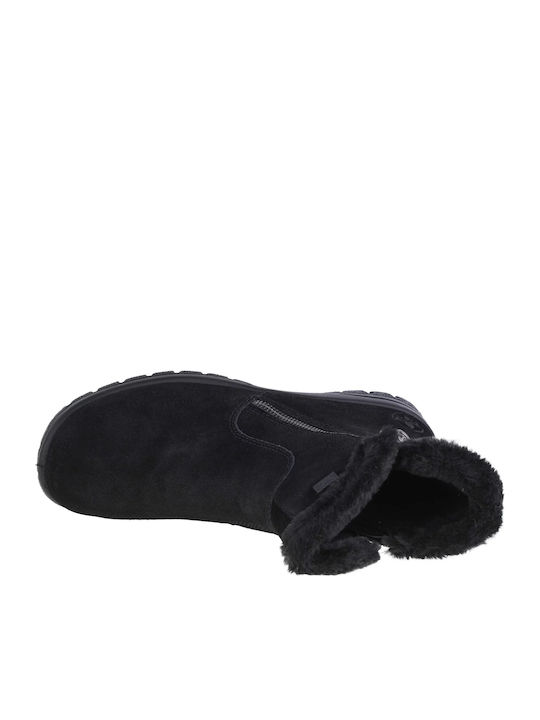 Leather Women's Ankle Boots Black