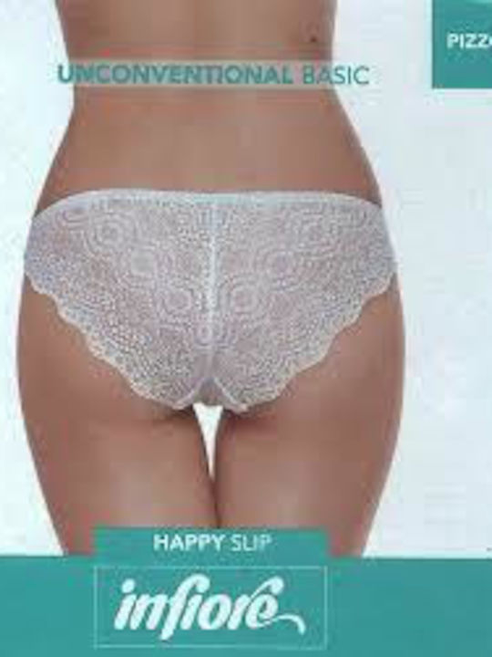 Damen Slip mit Spitze White