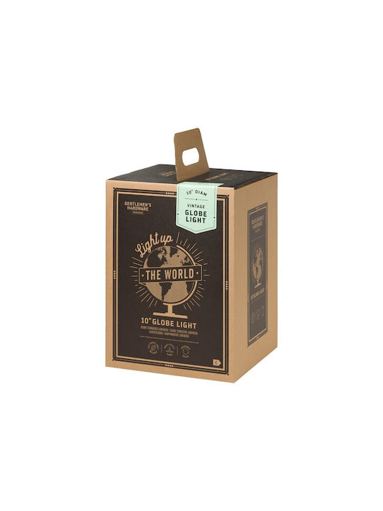 Gentlemen's Hardware Beleuchtet Erde Globus mit Durchmesser 25cm und Höhe 34cm Hellblau