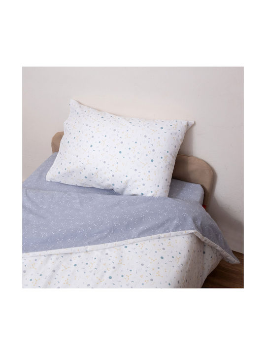 Viopros Kids Duvet Cover Set Single with Pillowcase Cotton White 160x240cm