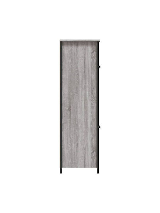 Wohnzimmer Vitrine aus Spanplatte mit Verglasung in Grau Sonoma 62x32x106.5cm