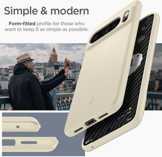 Spigen Thin Fit Back Cover Silicone / Plastic Beige (Google Pixel 8 Pro)