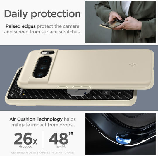 Spigen Thin Fit Back Cover Silicone / Plastic Beige (Google Pixel 8 Pro)