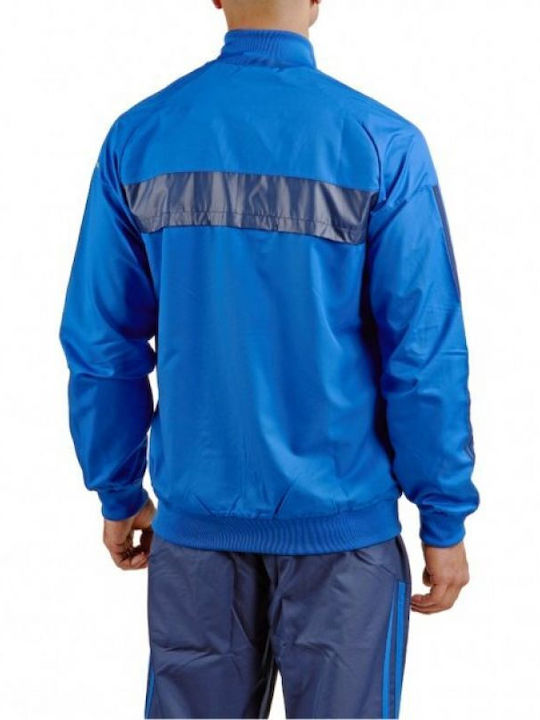 Adidas NC Woven Sport Jacket Men's Sweatshirt Jacket with Pockets Blue