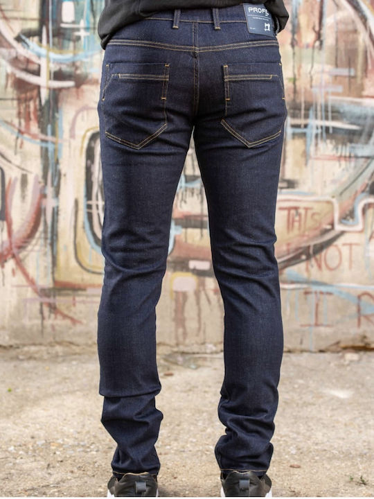 Profil Men's Jeans Pants in Slim Fit Blue Black