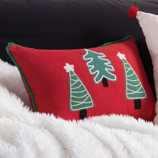 Nef-Nef Homeware Perna Decorativă de Crăciun Oblong Roșu 30x45buc