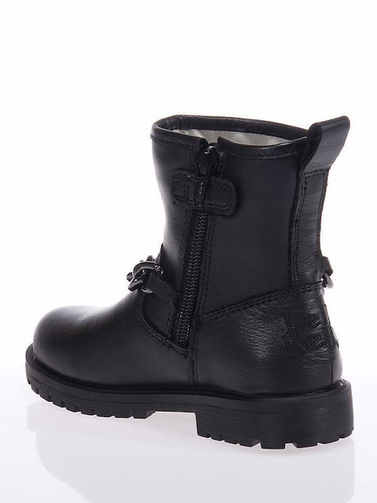 Lelli Kelly Kids Leather Boots with Zipper Black