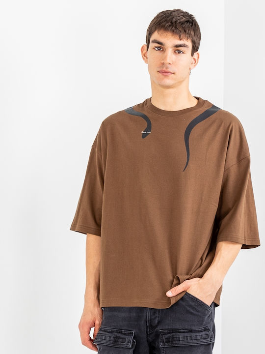 Tee Library Men's Short Sleeve T-shirt Brown