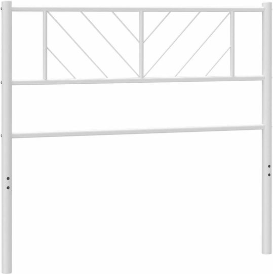 vidaXL Metallic White Bed Headboard 95x90cm