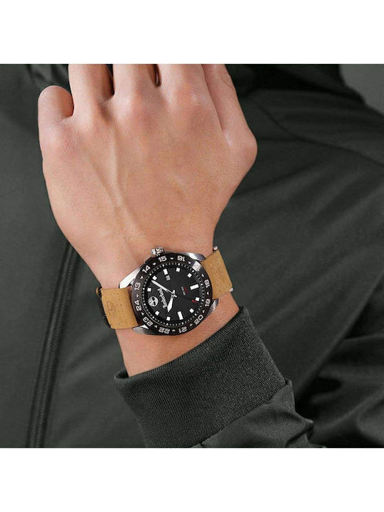 Timberland Carrigan Watch Battery with Leather Strap