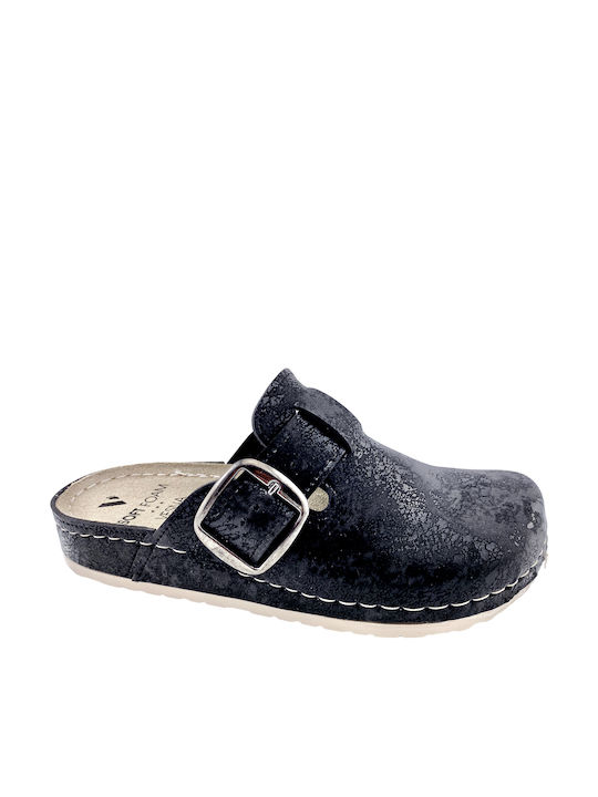 My Way Shoes Γυναικεία Ανατομικά Σαμπό Μαύρα