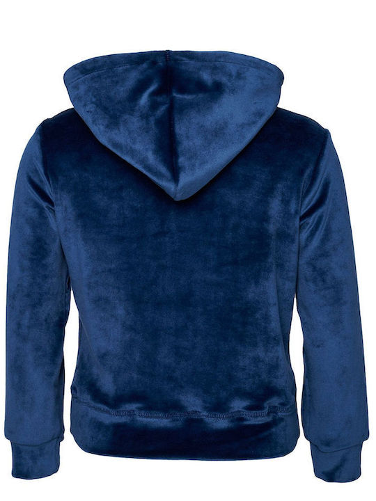 SugarFree Kinder-Strickjacke mit Kapuze Blau