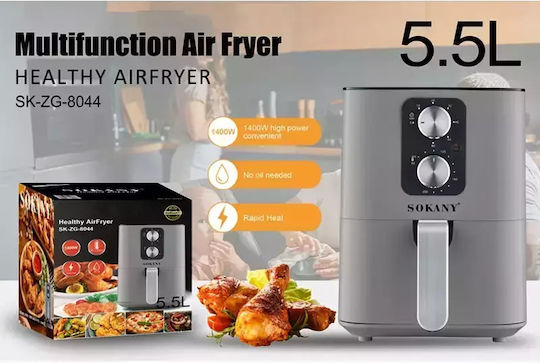 Sokany Heißluftfritteuse 5.5Es Gray SK-ZG-8044