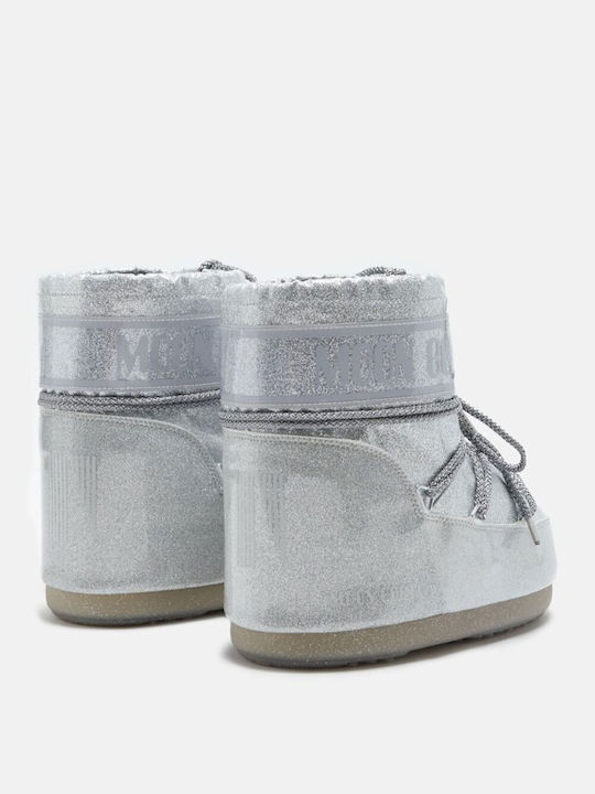 Moon Boot Snow Boots with Laces & Fur Gray